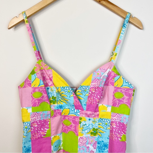 Vintage Lilly Pulitzer Patchwork Dress Size 4 - Picture 4 of 12